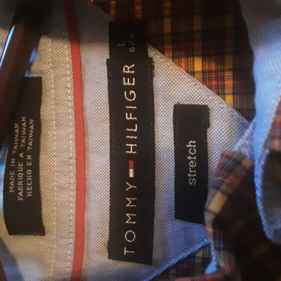 Men's Tommy Hilfiger Button Down Plaid Shirt Sz L - Picture 8 of 8